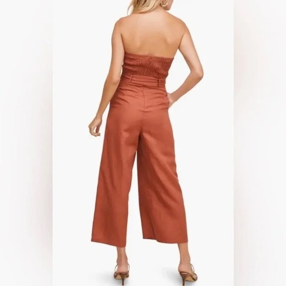 NWOT ASTR The Label Kona Strapless Wide Leg Crop Jumpsuit S - Picture 4 of 9